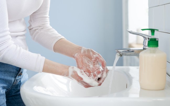 Emphasize hand hygiene and respiratory etiquette by all employees